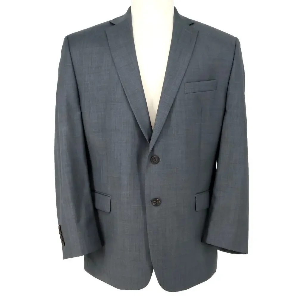 LRL Ralph Lauren Sport Coat Mens 44R Gray Wool Lined Blazer Jacket Preppy